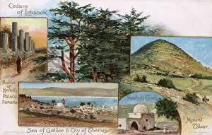 Sights Collection: Scenes in Lebanon - Herods Palace, Mount Tabor, Galilee