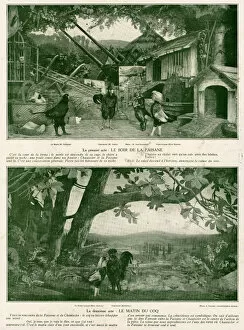 Scenes from the play Chantecler by Rostand, 1910