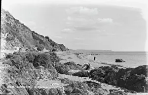 Downderry Prints: Scenic View of Downderry Beach
