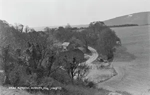 Barn Prints: Scenic View of Hindover Hill