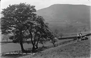 Castleton Prints: Scenic View of Mam Tor in Castleton