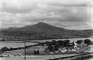 Gravestones Prints: Scenic View of Maughold with the Mountains in the Background