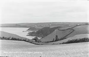Mevagissey Prints: Scenic View of Mevagissey and Polstreath