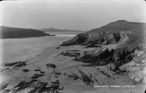 Newquay Prints: Scenic View of Porth, Newquay