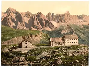 Tyrol Prints: Schlernhaus and Rosengarten Group, Tyrol, Austro-Hungary