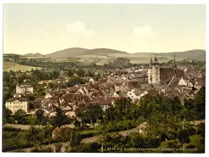 Thuringia Prints: Schmalkalden, with Roteberg and Steinkopf, Thuringia, German