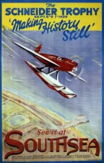1929 Collection: Schneider Trophy Poster - Southsea