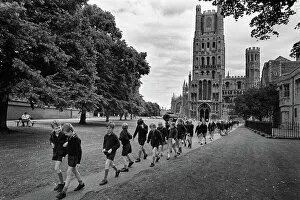Anglican Gallery: School children Ely Cathedral