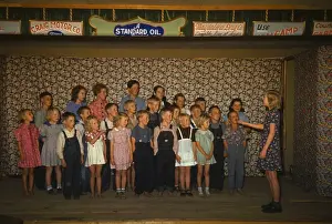 School children singing, Pie Town, New Mexico