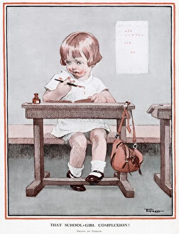 Images Dated 22nd November 2019: That School-Girl Complexion! by Topham 1926