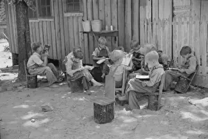 Alabama Prints: School scene at Cumberland Mountain Farms (Skyline Farms) ne