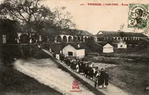 Schoolchildren Prints: School at Tonkin, French Indochina (Vietnam)