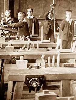 Woodwork Prints: School woodwork class