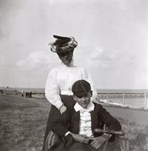 Invalid Gallery: Schoolboy and his mother, Southwold, Suffolk