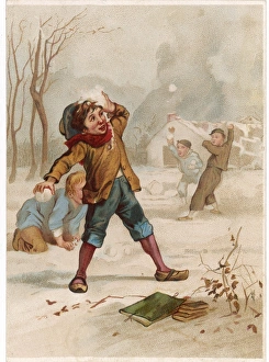 Schoolboys Snowballing/