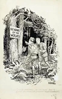 Beware Gallery: Two schoolboys in a wood
