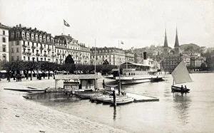 Steamship Prints: Schweizerhofquai, Luzern (Lucerne), Switzerland
