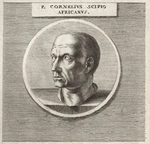 Carthage Prints: Scipio Africanus, Roman general and politician, 236-183 BC