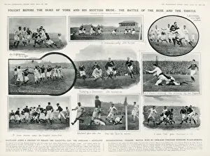 Versus Prints: Scotland vs England Rugby Union match for Calcutta Cup