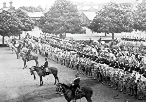 Grays Prints: Scots Grays Regiment on parade, Victorian period