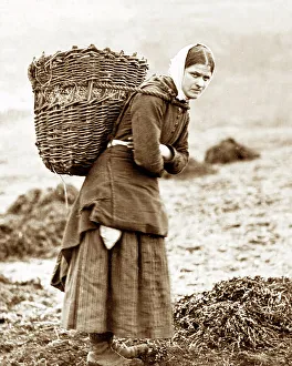 Skye Prints: A Scottish crofter's peat basket Victorian period