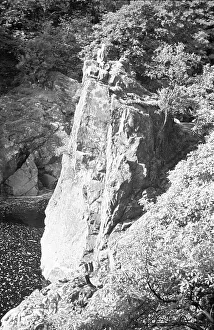 Beck Prints: Scottish gentleman resting on a rock, over a mountain beck