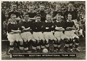 Cummings Prints: Scottish International football team 1935