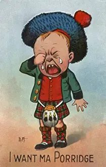 Hunger Prints: Scottish laddie wails for his porridge