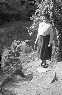 Lochs Prints: Scottish lady out hill-walking