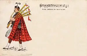 Scottish piper: Its the Soldiers of the Queen my lads