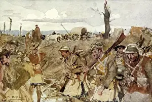 Contalmaison Prints: Scottish troops at Contalmaison, France, WW1