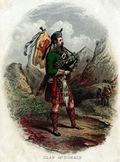 Images Dated 11th April 2016: Scottish Types - Bagpipes, Clan McDonald
