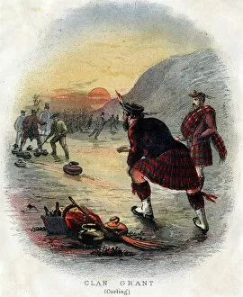 Images Dated 11th April 2016: Scottish Types - Curling, Clan Grant