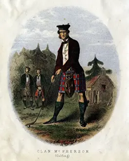 Clan Prints: Scottish Types - Golf, Clan McPherson