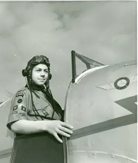Air Plane Prints: Scout in cockpit of Miles Magister