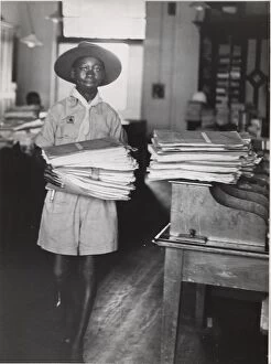 Accra Gallery: Scout helping in Post Office, Accra, Ghana, West Africa
