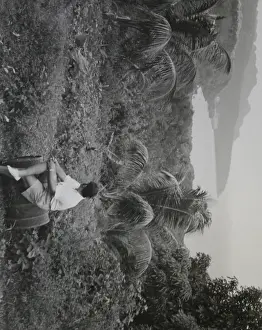 Scout leader near coast, Dominica, West Indies