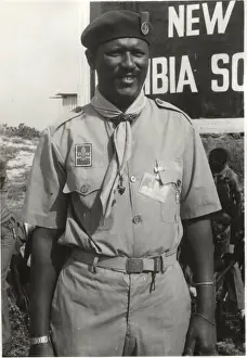 Scout leader at proposed headquarters, Gambia, West Africa