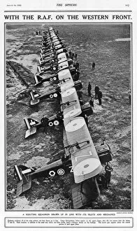 Mechanics Collection: A scouting squadron drawn up in line with pilots & mechanics