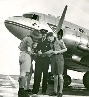Air Plane Prints: Scouts with British Airways Officer