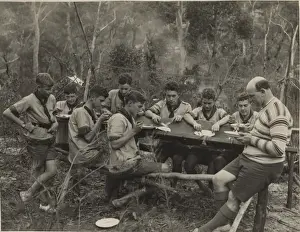 Scouts camping in Australia