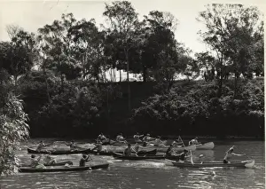 Canoes Prints: Scouts canoeing in Australia