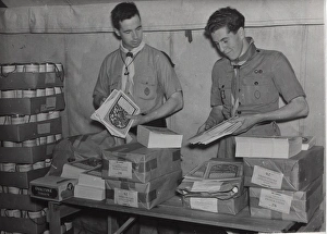 Scouts with Coronation programmes