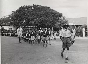 Accra Gallery: Scouts and cubs marching, Accra, Ghana, West Africa