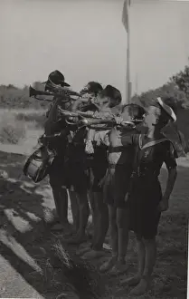 Scouts in Exile at camp, Fabregas, France