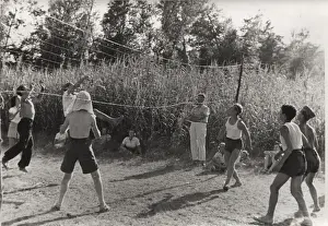 Scouts in Exile at camp, Grange Rimade, France