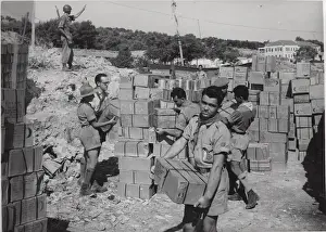 Scouts landing food, Argostolion, Kefalonia, Greece