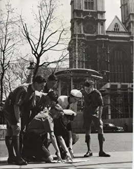 Scouts in London for the Coronation