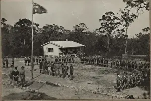 Scouts on parade at a camp, Australia
