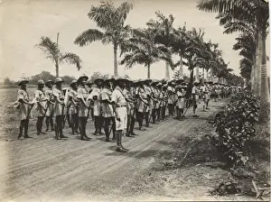 Scouts on parade in Ghana, West Africa
